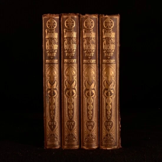 c1870 4Vols Lancashire and Cheshire Past and Present Illustrated Thomas Baines - Image 2 of 4