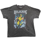 Marvel Wolverine T-Shirt Men's Large Vintage Wash X-Men Comics Y2k Cosplay Retro