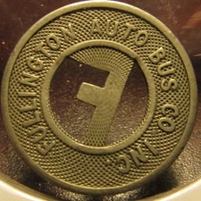 1947 Fullington Auto Bus Co. Inc. Clearfield, PA Transit Bus Token