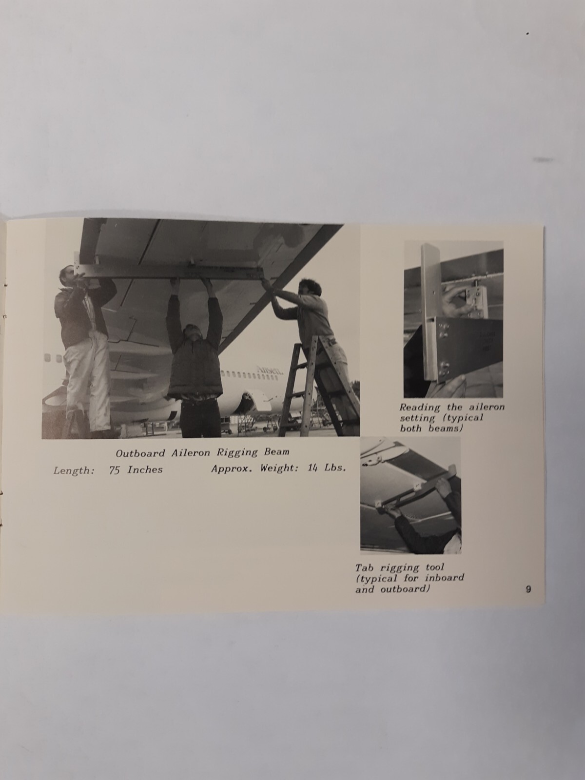 Control Surface Righing Boeing 727 New Control Surface Rigging Tools Includes 737 Supplement ...
