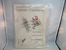 Victorian era illustrated Zodiac Calendar by Chester Lookis