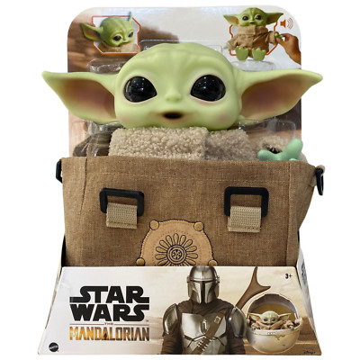 STAR WARS MANDALORIAN THE CHILD BABY YODA 11'' TALKING PLUSH IN SATCHEL, Grogu.