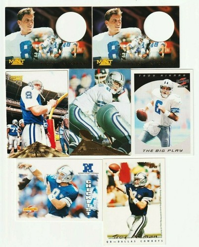 TROY AIKMAN 16 CARD LOT 1990 THRU 1997 DALLAS COWBOYS - Picture 2 of 2