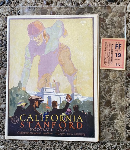 Rare 1923 California Stanford Football The “Big Game” Program Includes Ticket - Picture 20 of 23