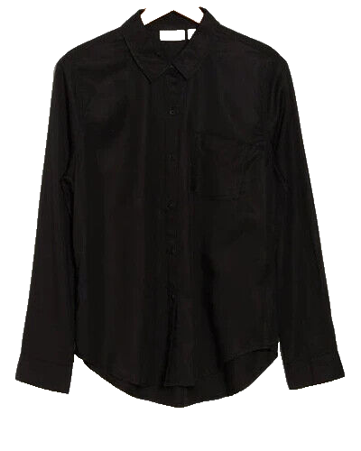 Ecothreads Long Sleeve Button-Up Shirt in Jet Black at Nordstrom Rack, Size 3X