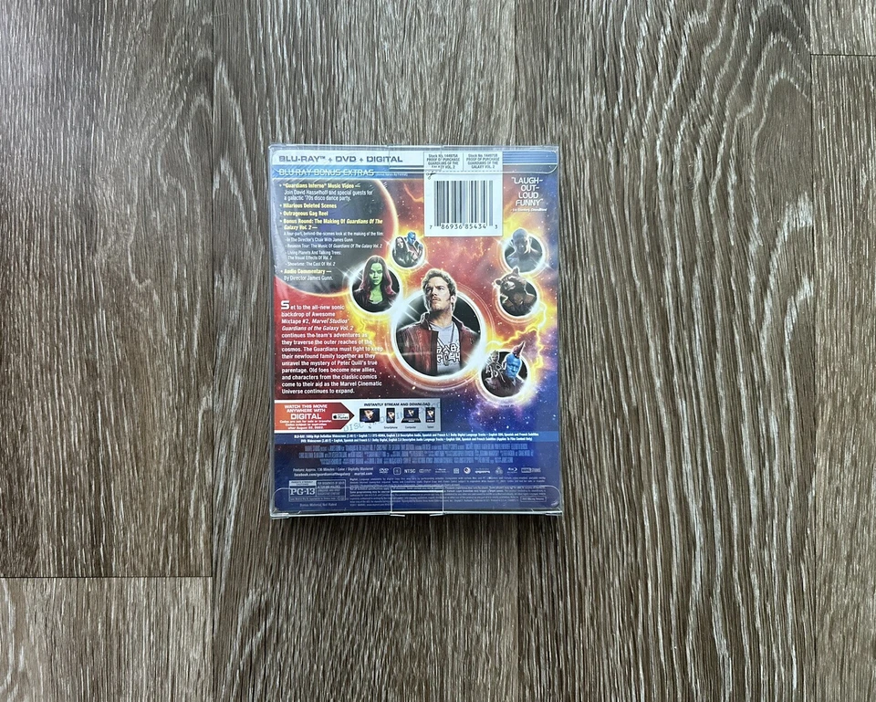 Guardians of the Galaxy Volume 2 Collectible Steelbook Blu-Ray + DVD Movie Foto 2 de 2