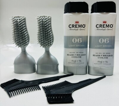 2 cremo hair & beard color #06 light brown 2.7oz ea no box