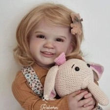 26inch Reborn Baby Doll Hand-Rooted Hair Artist Doll Finished Toddler Girl Doll