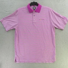 Footjoy Shirt Mens Large Purple Striped Short Sleeve TPC Sawgrass Players
