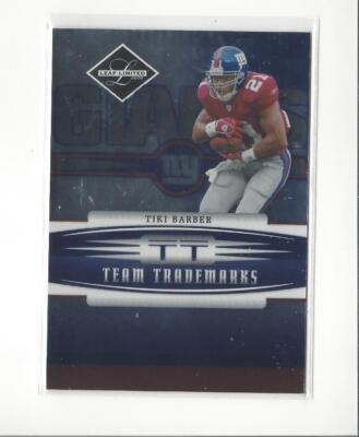 2006 Leaf Limited Team Trademarks #TT27 Tiki Barber Giants /100 