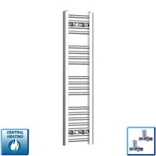 1000 mm High 300 mm Wide Flat Chrome Heated Towel Rail Radiator Central Heating