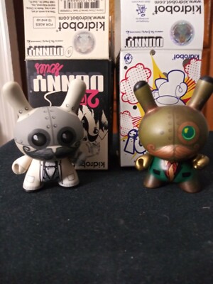 KIDROBOT 3'' DUNNY 2010 2TONE DOKTOR A SIGNED ARTIST PROOFS LOT RARE!! A/P dok
