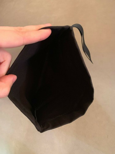 Chanel Dust Bag Scarpe da Viaggio Portafogli Portaoggetti 13" x 8" NASTRO CRAVATTA NERO NUOVO - Foto 5 di 7
