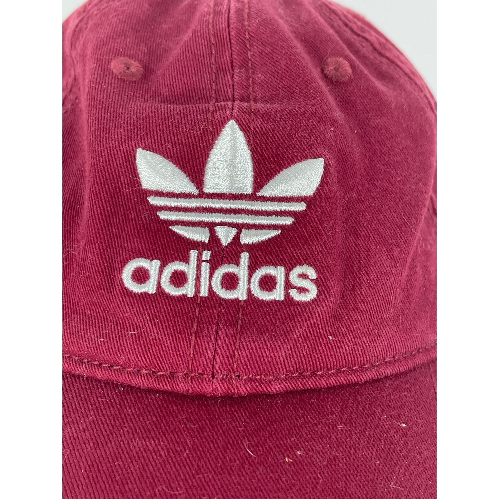 Adidas Adjustable Strap Back Red Hat Baseball Cap - image 11