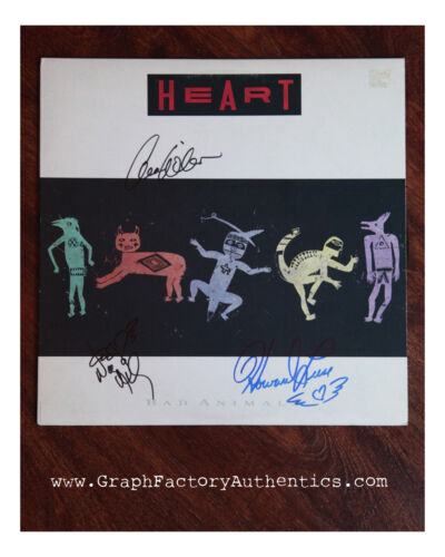 GFA Heart Band * HOWARD, NANCY & ANN WILSON * Signed Record Album AD4 COA - 第 1/1 張圖片