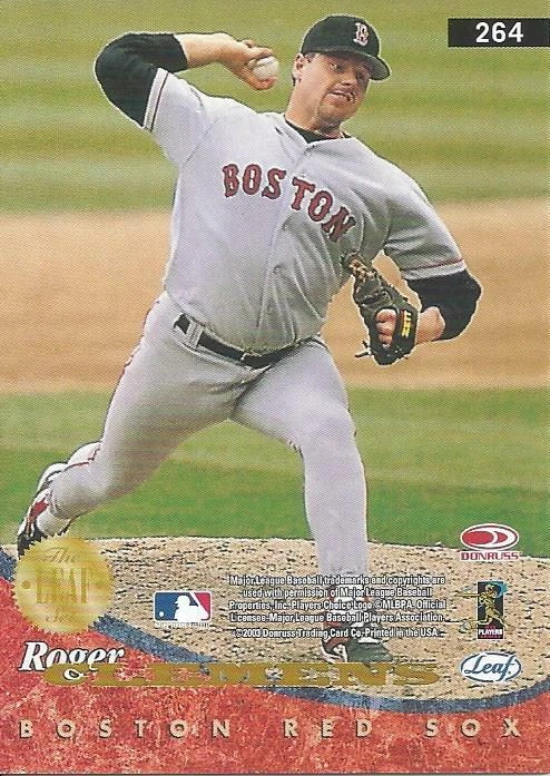 2004 Leaf Press Proof Red Roger Clemens 264 Yankees - Image 2 of 2