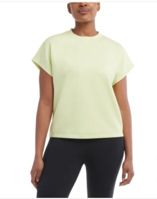 Danskin Ladies' Ribbed Tee Easy Fit, Light Green Size Large NWT