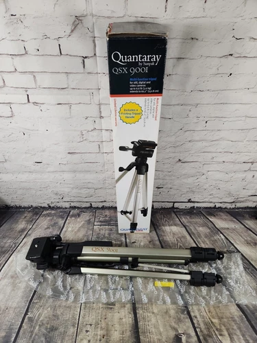 Sunpak QSX9001/9001 Tripod w/ Quick Release Bubble Level 3-Way Pan Head-Open Box