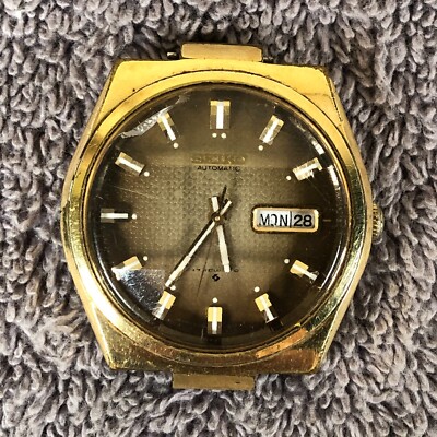 Vintage Seiko Men 6039-8049 17 Jewels Automatic 37mm Watch No Band