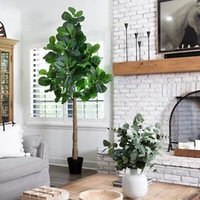 9’ Giant Fiddle Leaf Fig Artificial Tree Home Decor. Retail $295