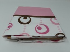 Nojo Simply Baby Pink Brown White Metro Circles Nursery Window Valance Baby NIP