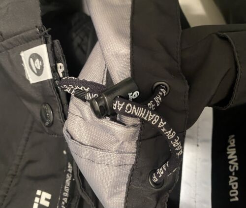 AAPE A Bathing Ape Windbreaker Jacket Mens Large Black Graphic Zip Up - Picture 24 of 24