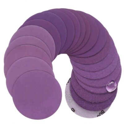 100/180/600 Grit Purple Sanding Discs 3 Inch Hook and Loop Circular Sandpapers