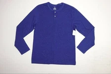 Arizona Jean Co Henley Shirt Mens Large Exotic Blue Long Sleeves New With Tags