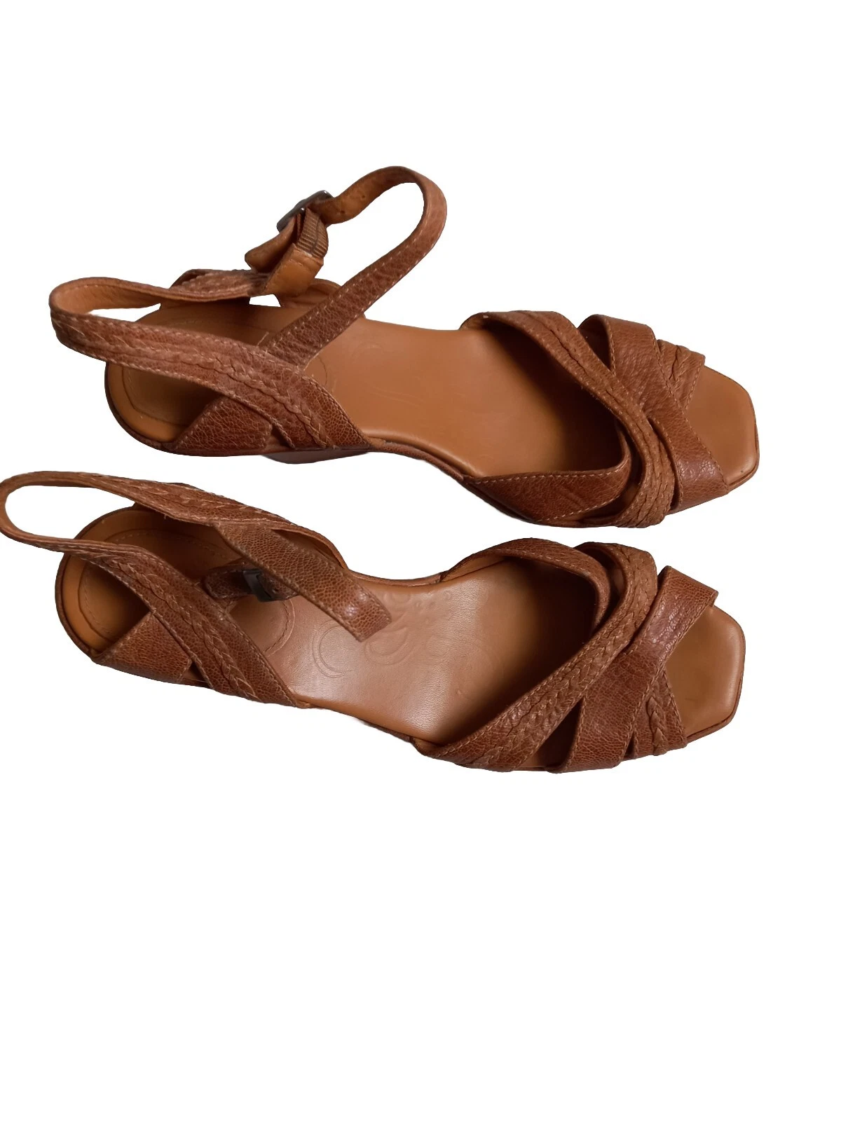 Sandali donna Clarks in pelle con cinturino marrone Wegde taglia 5 5