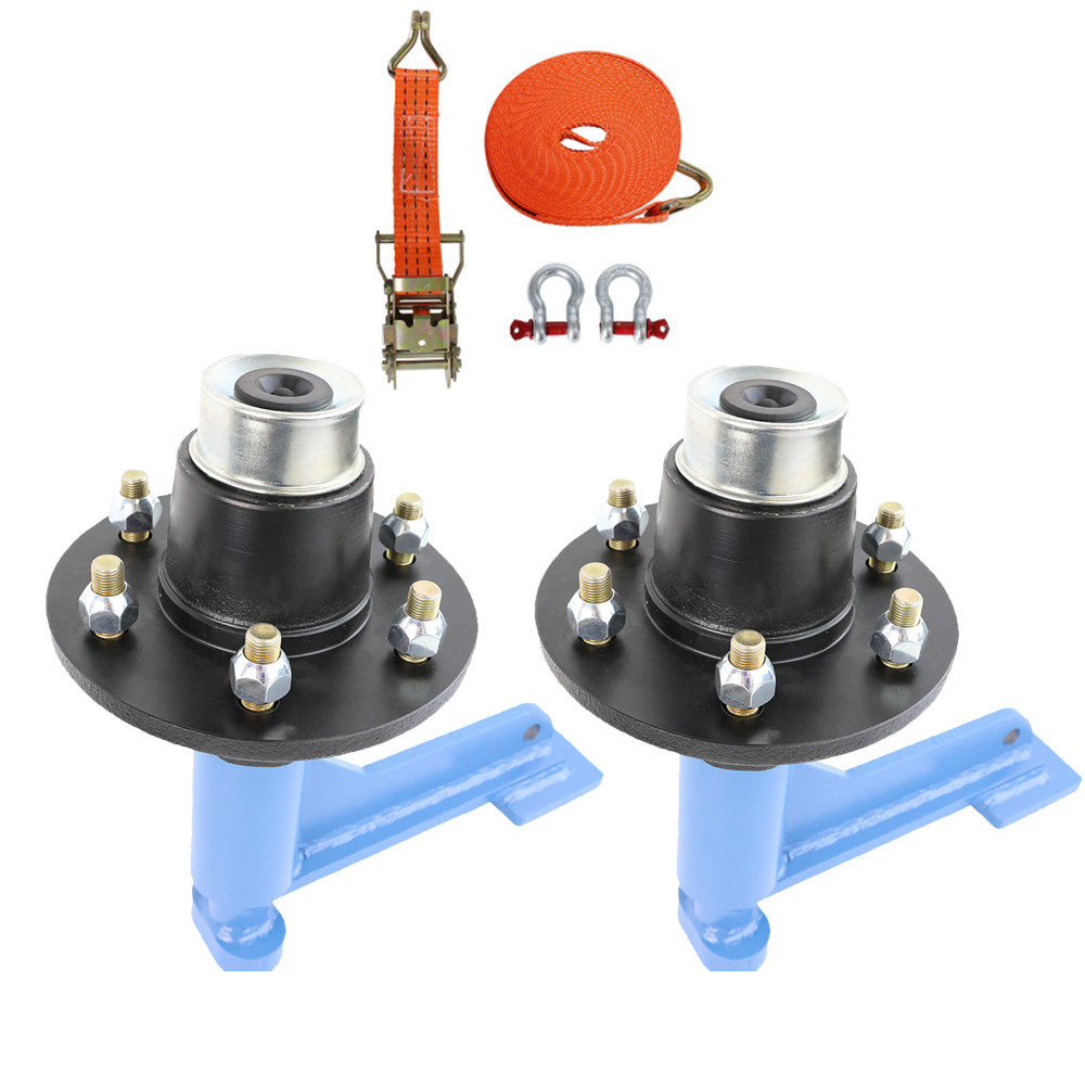 2-Pack 8800lbs Shipping Container Wheels 6-Lug Kit Heavy Ship Container Axles