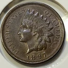 1897 Indian Head Cent - XF/AU - 4 Diamonds, Nice!