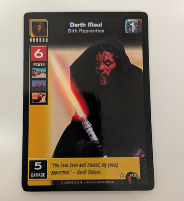 Darth Maul Sith Apprentice Foil, Star Wars Young Jedi CCG
