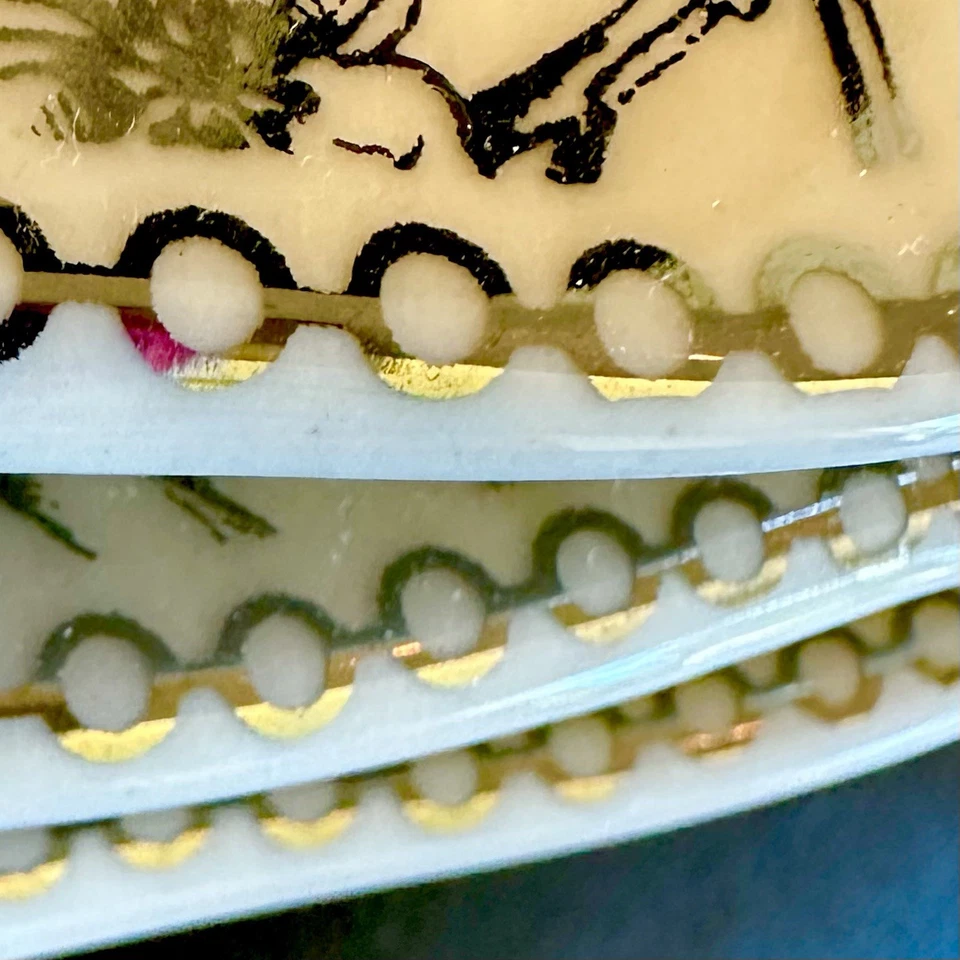 222 Fifth Adelaide GOLD Round Dinner Plates Plate Set of 4 NEW - Image 3 of 4