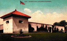 Sutter's Fort, Sacramento, California,  Vintage Postcard