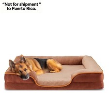 Dog Bed for Large Size Dogs, Supportive Memory Foam Dog Sofa, Brown