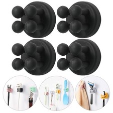 Razor Holder Shaver Hook Hanger Black, Shower for Wall Mirror