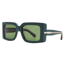 Ferragamo Green Square Ladies Sunglasses SF2032S 302 55 SF2032S 302 55