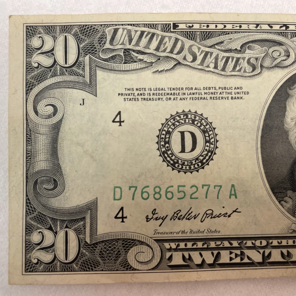 $20.00 BILL 1950 A CIRCULATED FEDERAL RESERVE BANK OF CLEVELAND - Image 3 of 4