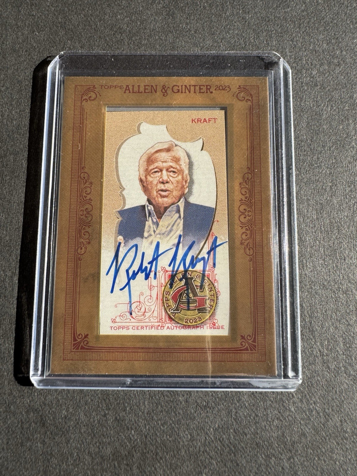 2023 Topps Allen & Ginter Robert Kraft Auto New England Patriots MA-RKR