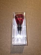 NEW in box Glass Bottle RED Diamond Stopper  Lifetime Brands, Inc # 5323437 
