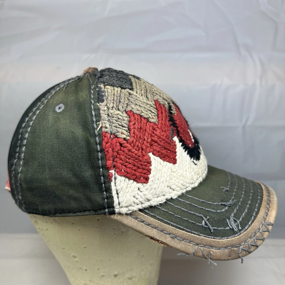 De colección True Religion Marca Jeans Sombrero Envejecido, Tejido Herradura Logo Gorra RARO Foto 4 de 4