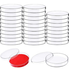 30 Pack Plastic Petri Dishes with Lids, 90 X 15Mm Sterile Culture Dishes