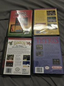 4 NES Plastic cases & Legend Of Kage & Demon Sword Manuals