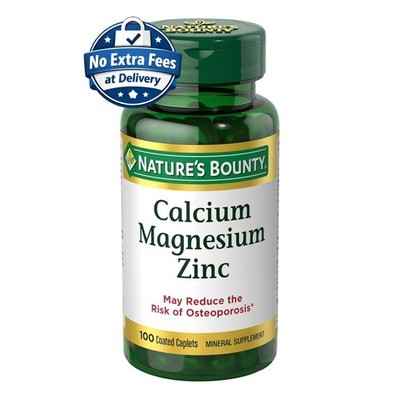 Calcio Magnesio Zinc Vitamina D3 100 Capletas, Suplemento Mineral