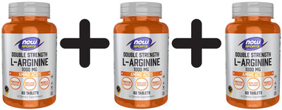 3 x NOW Foods L-Arginine, 1000mg - 60 tablets (249,94 EUR/kg)