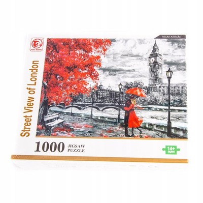 1000 Teile Puzzle London Street Big Ben, UK Wahrzeichen, Spiel für Erwachsene