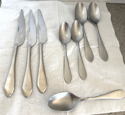 Vintage Craft Kitchen Classic Satin Tapered Flatware Lot 7 Pc