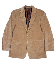 Vintage Lauren Ralph Lauren Corduroy Blazer Sports Coat 38R Beige Brown 90s