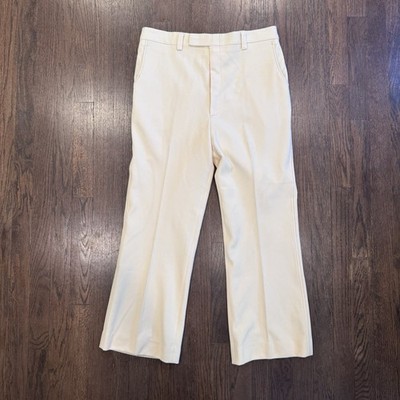 Vintage Jantzen Wide Leg White  Corduroy Pants/Trousers 35x30