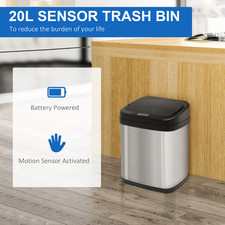 Kitchen Bin Sensor Auto Stainless Steel 20L Bucket in L Size